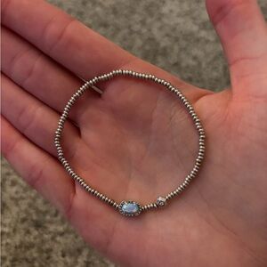 Kendra Scott Silver Bracelet with Blue Stone